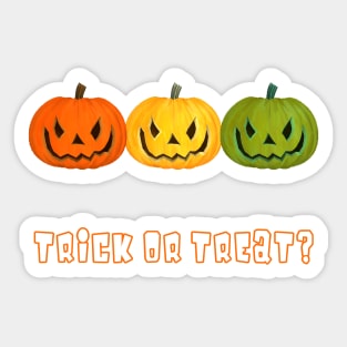 Trick or Treat Jack-O-Lantern Pumpkin Faces Sticker